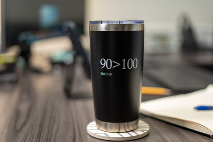 90>100 Tumbler - Keep Your Coffee Hot on the Go!